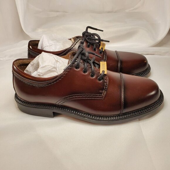 Dockers Mens Brown Gordon Cap-Toe Oxford Dress Shoes Size 8M Genuine Leather - Picture 7 of 13